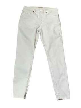 Madewell 9” High Rise Skinny Jeans White Stretch Denim Size 30
